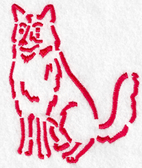 Husky dog embroidery design