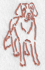 St. Bernard dog embroidery design