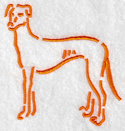 Grayhound dog embroidery design