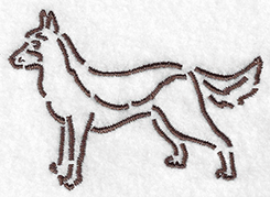 Sheppard dog embroidery design