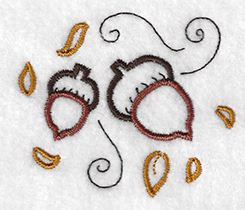 acorn embroidery design