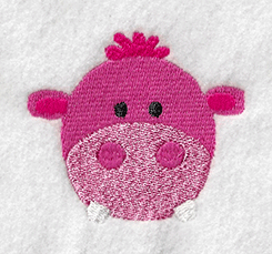 hippo embroidery design