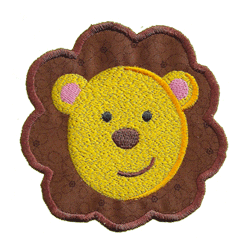 lion applique embroidery design
