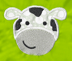 cow applique embroidery design