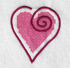 Heart Cross Stitch Embroidery Design