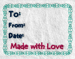 Quilt Label Embroidery Design