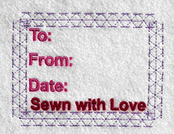 Quilt Label Embroidery Design