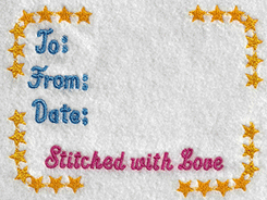 Quilt Label Embroidery Design