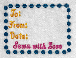 Quilt Label Embroidery Design