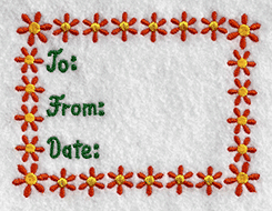 Quilt Label Embroidery Design