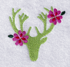 Deer machine embroidery design