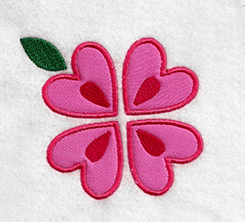 FREE Floral Heart Applique Machine Embroidery Design