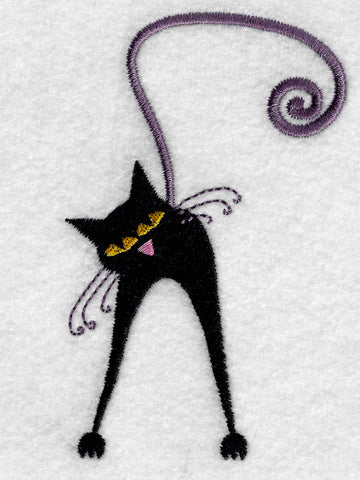 Black Cat Embroidery Design