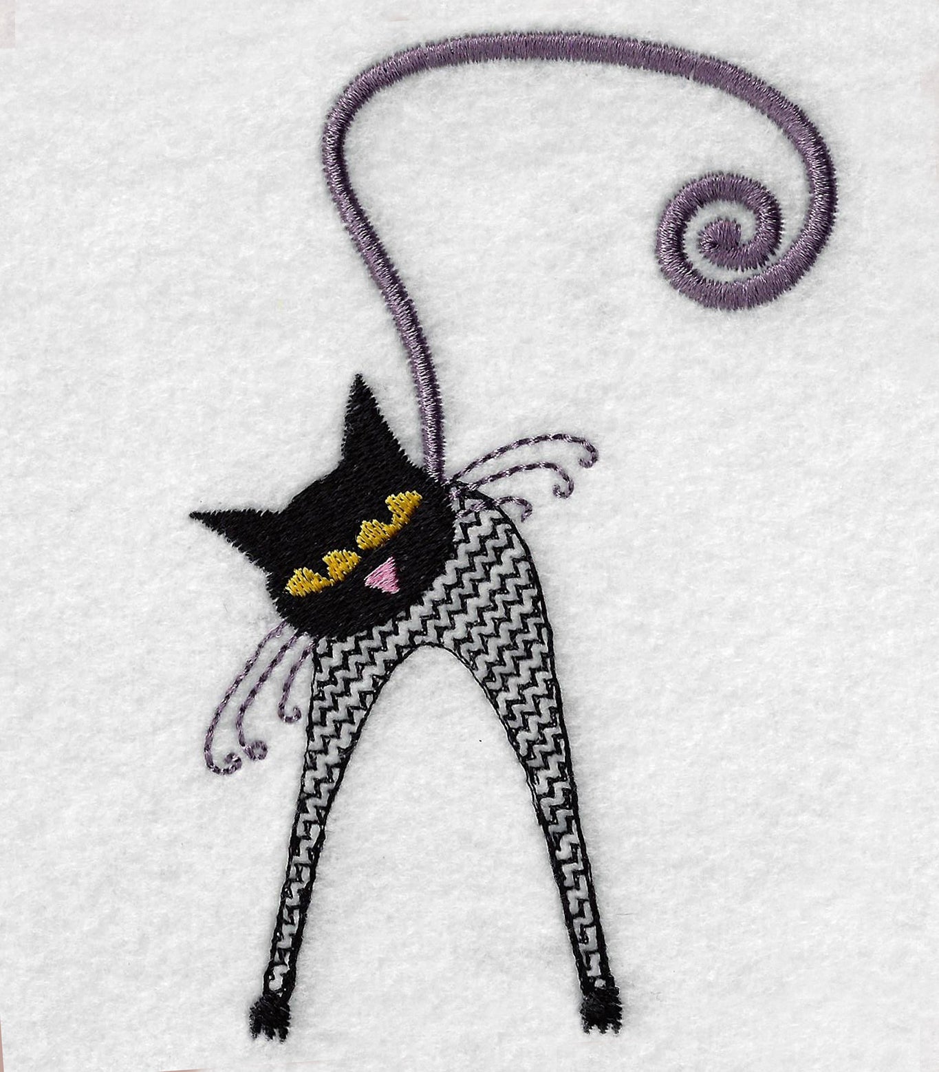 Vintage Cat Embroidery Design