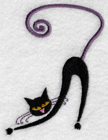 Black Cat Embroidery Design