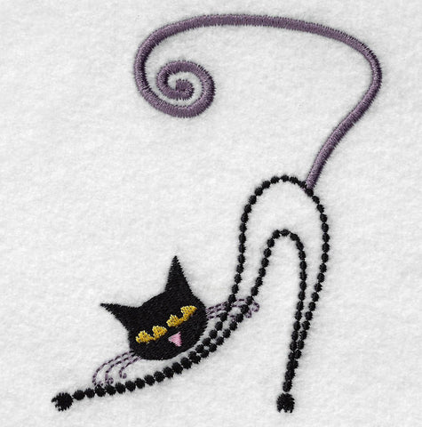 Vintage Cat Embroidery Design