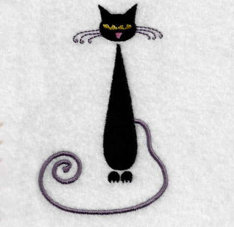 Black Cat Embroidery Design