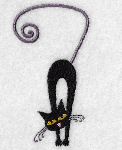 Black Cat Embroidery Design