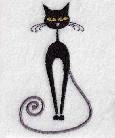 Black Cat Embroidery Design