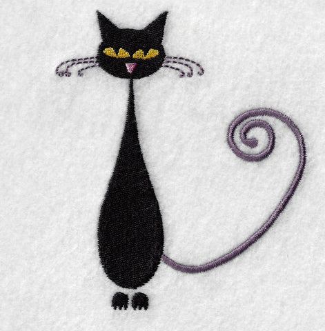 Black Cat Embroidery Design