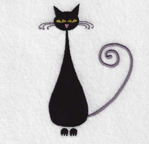 Black Cat Embroidery Design