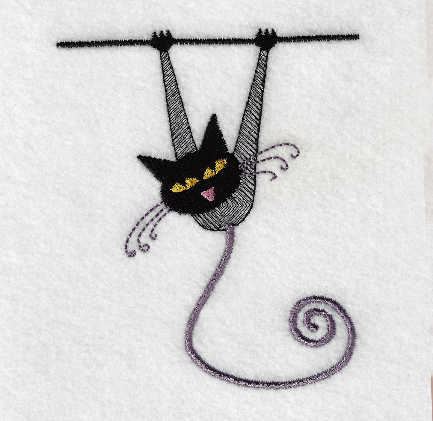 Vintage Cat Embroidery Design