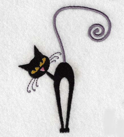 Black Cat Embroidery Design