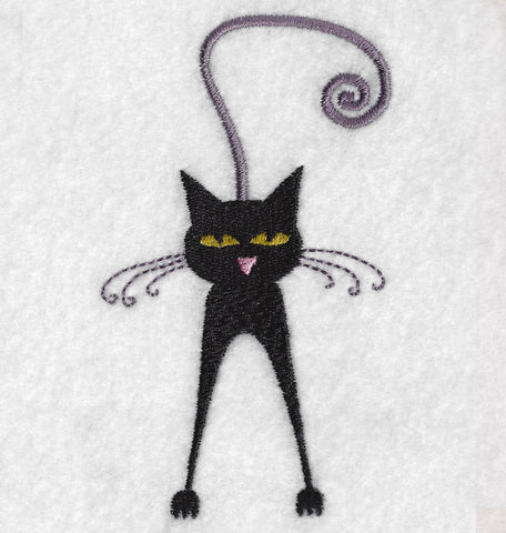 Black Cat Embroidery Design