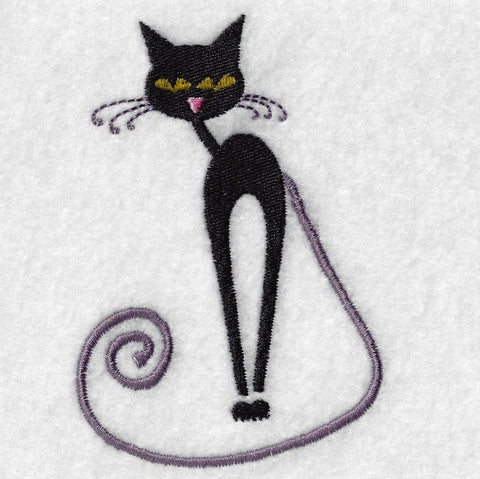 Black Cat Embroidery Design