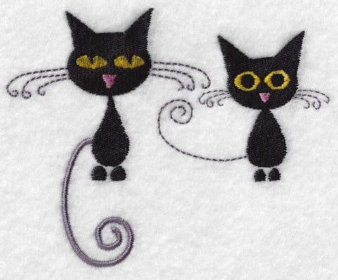 Black Cat Embroidery Design