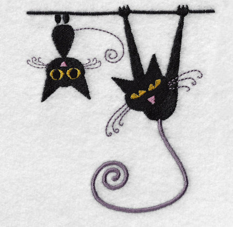 Black Cat Embroidery Design