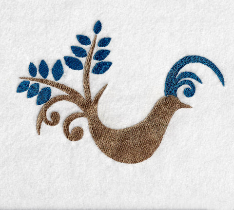 fancy bird embroidery design