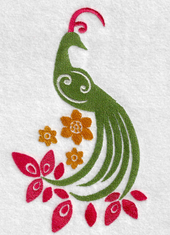 fancy bird embroidery design