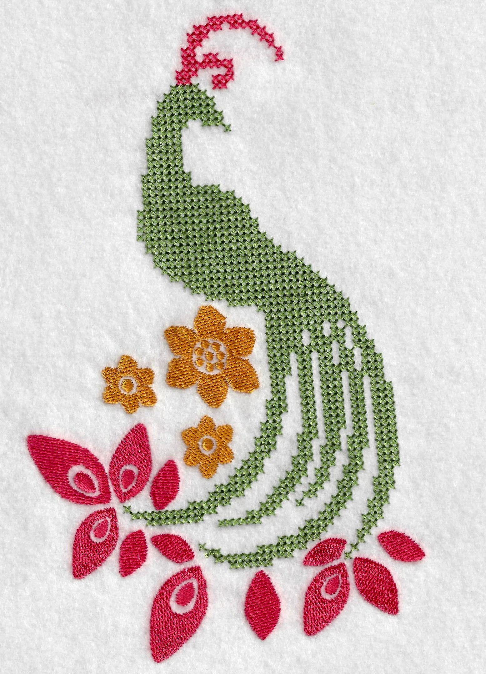 bird cross stich embroidery design