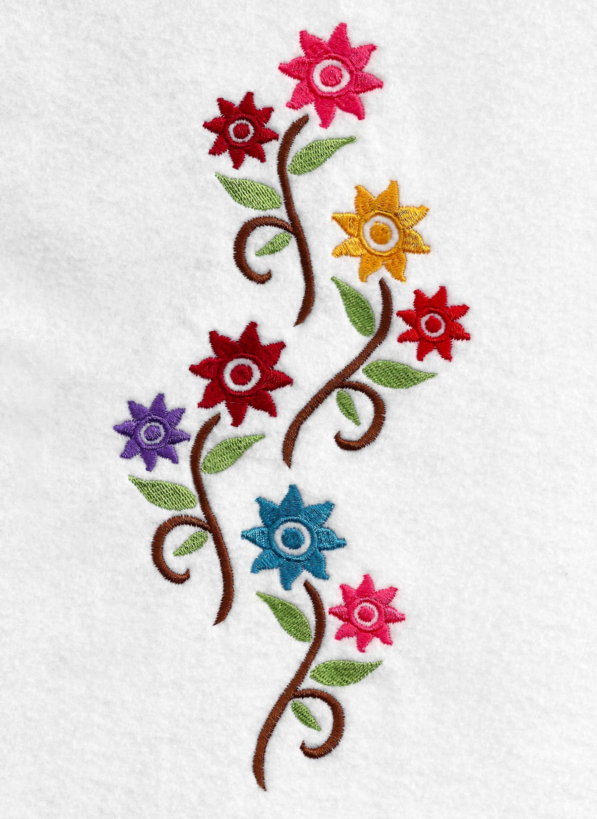 floral embroidery design