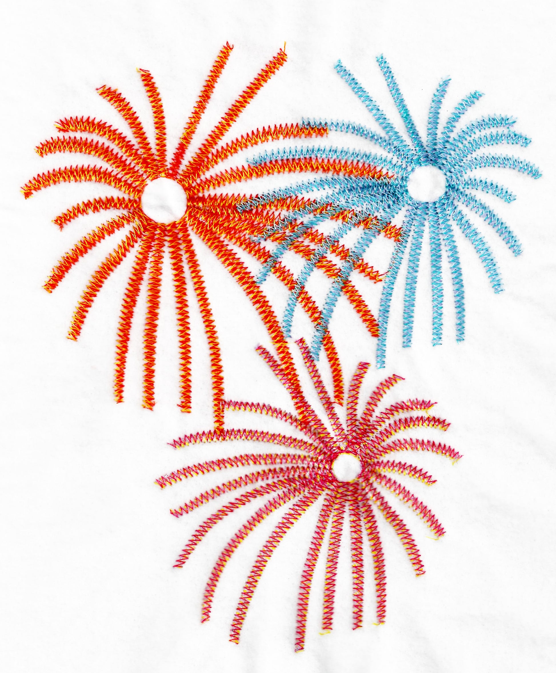 Fireworks Embroidery Design