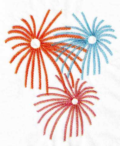 Fireworks Embroidery Design