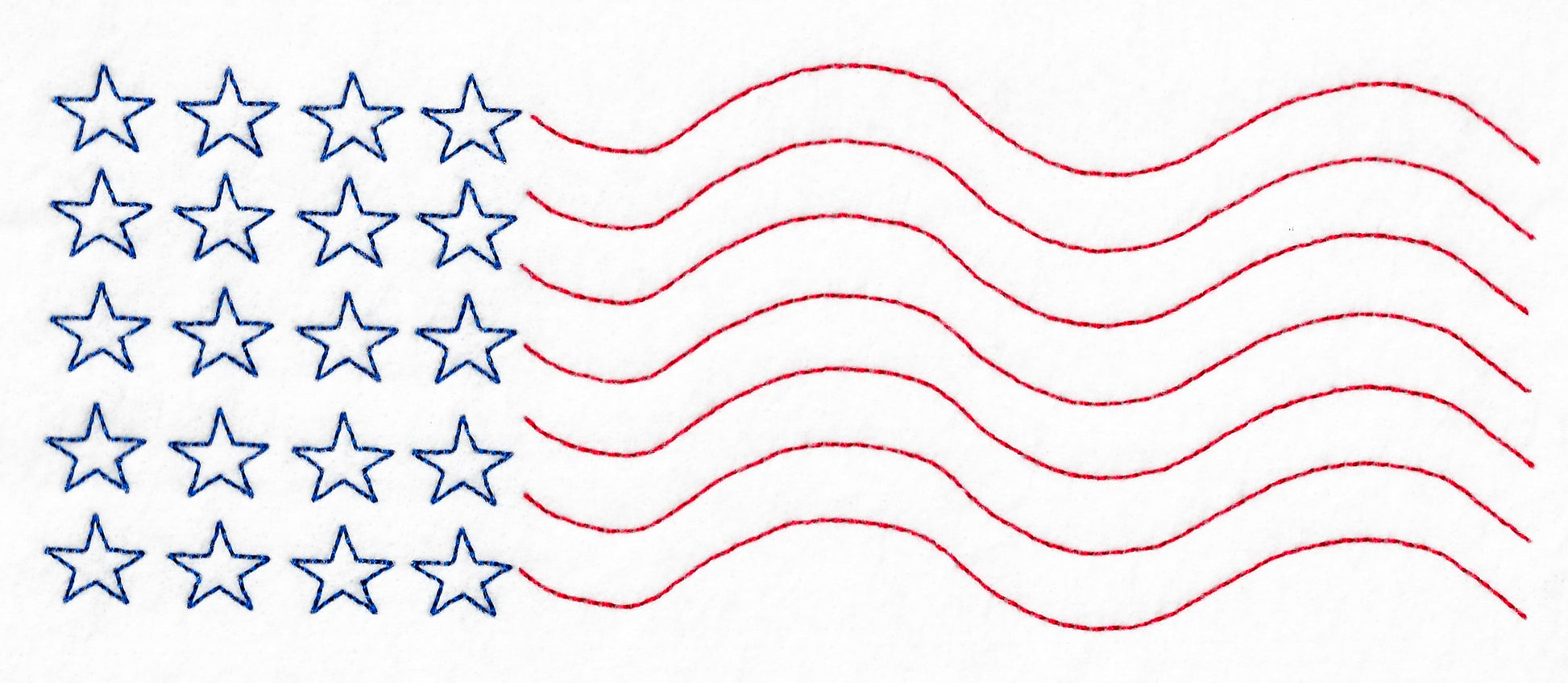 American Flag Embroidery Design