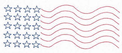 American Flag Embroidery Design