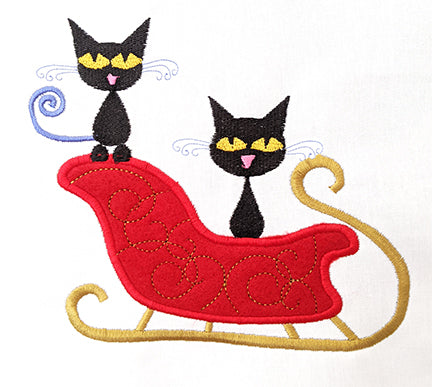 Christmas Cats Embroidery Designs