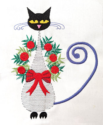 Christmas Cats Embroidery Designs