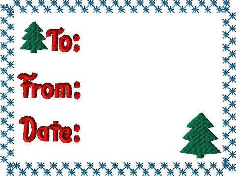 Christmas Quilt Label embroidery design