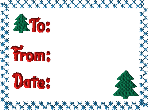 Christmas Quilt Label embroidery design