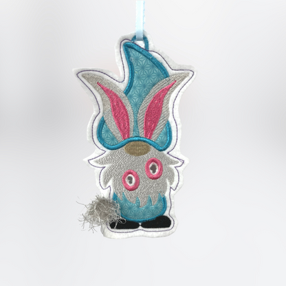 Easter Bunny Gnome with Fringe Tail embroidery design