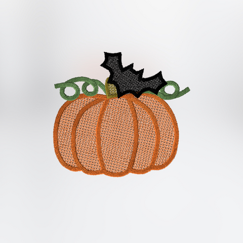 In The Hoop FSL Pumpkin Banner Embroidery Design