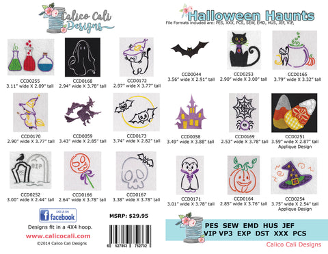 Halloween embroidery designs