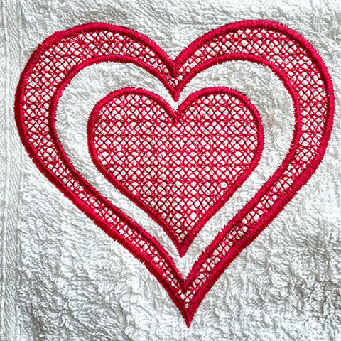 knockdown Heart embroidery design