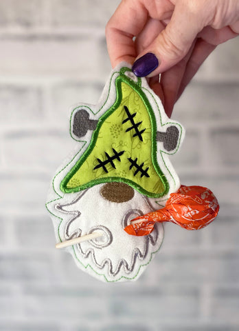 Frankenstein Gnome In The Hoop Embroidery Design for Halloween