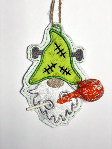 Frankenstein Gnome In The Hoop Embroidery Design for Halloween