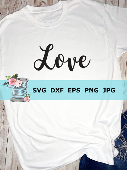 Love Script SVG cut file